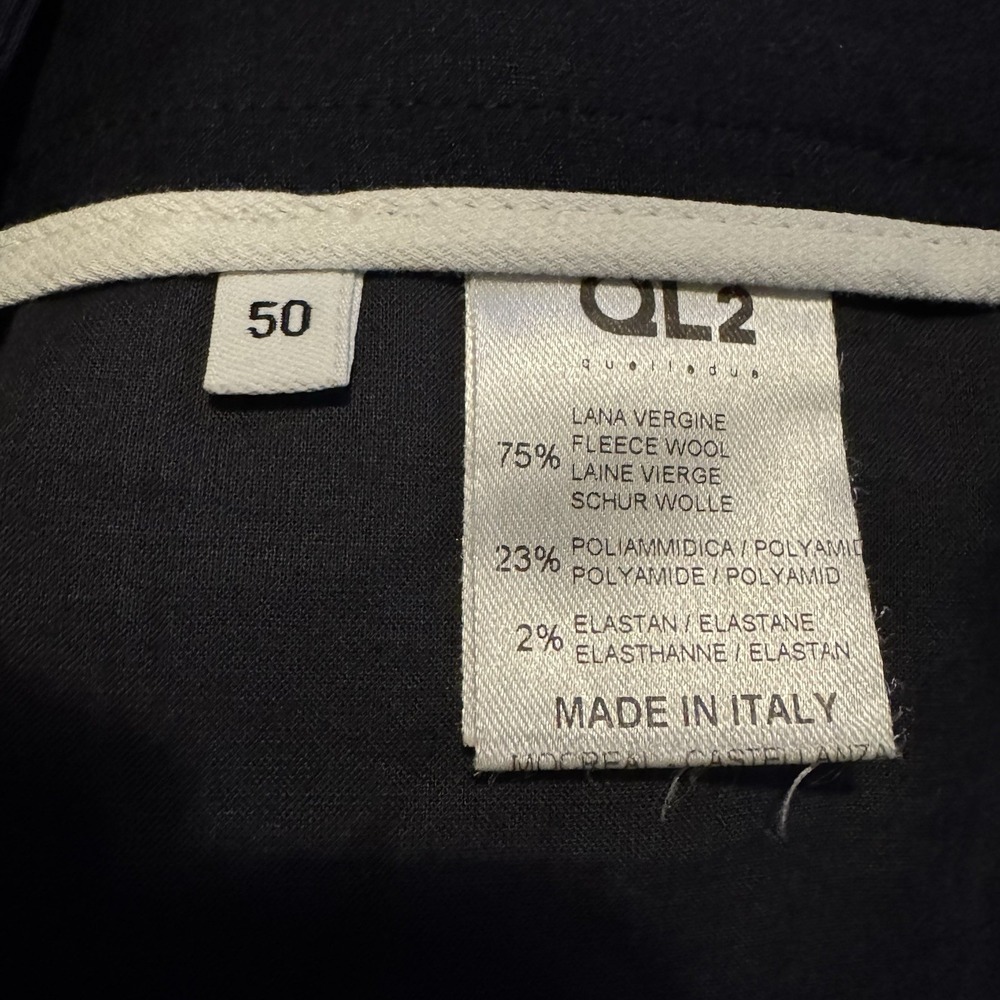 Quelledue QL2 Melody Wide Leg‎ Trousers Pants Black Women's Size 50 Italy - Picture 4 of 11